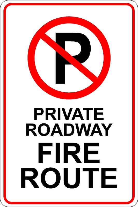 Fire Route Sign