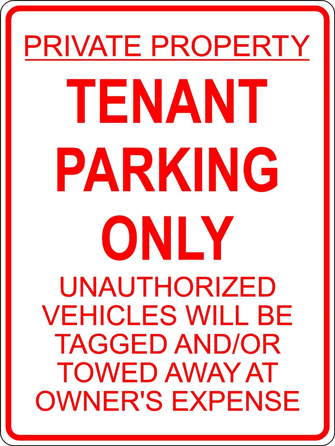 Tenant Parking Only Sign