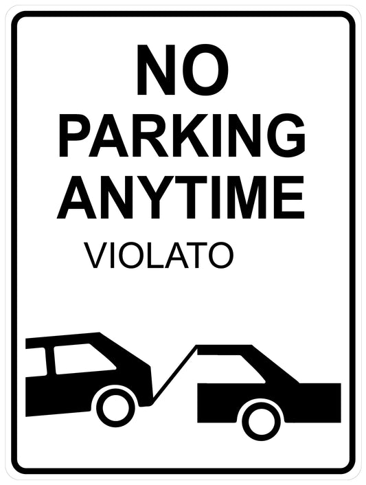 No Parking Anytime Sign – Version 2