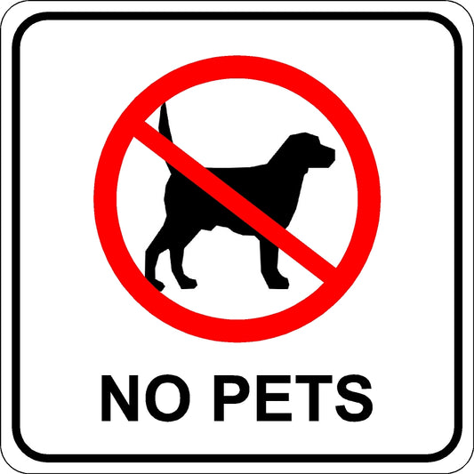 No Pets Sign