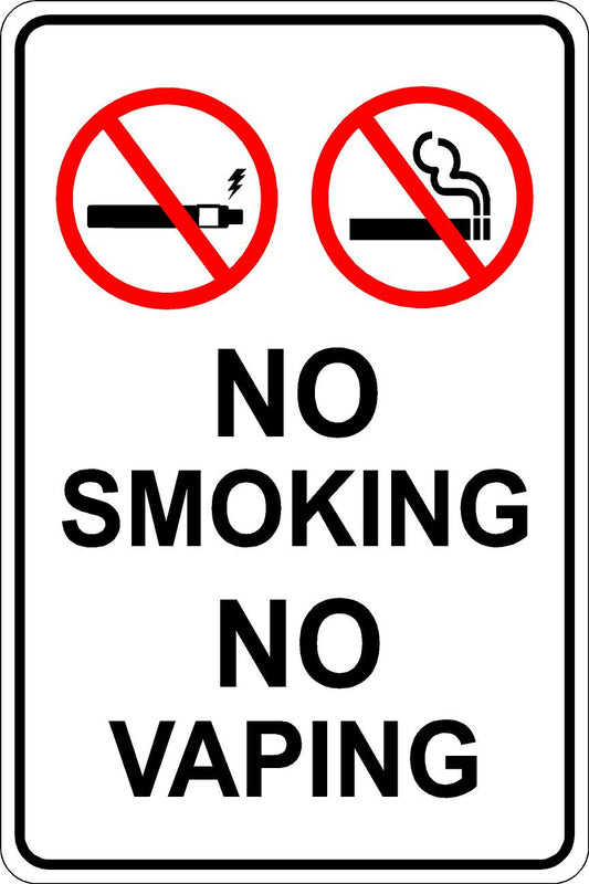 No Smoking - No Vaping Sign