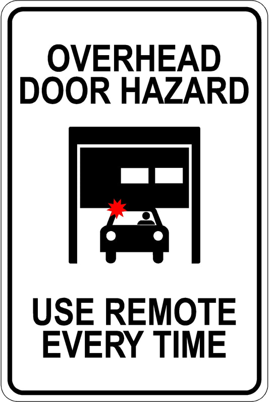 Overhead Door Hazard Sign